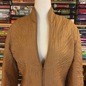 100% silk Carole Little quilted jacket